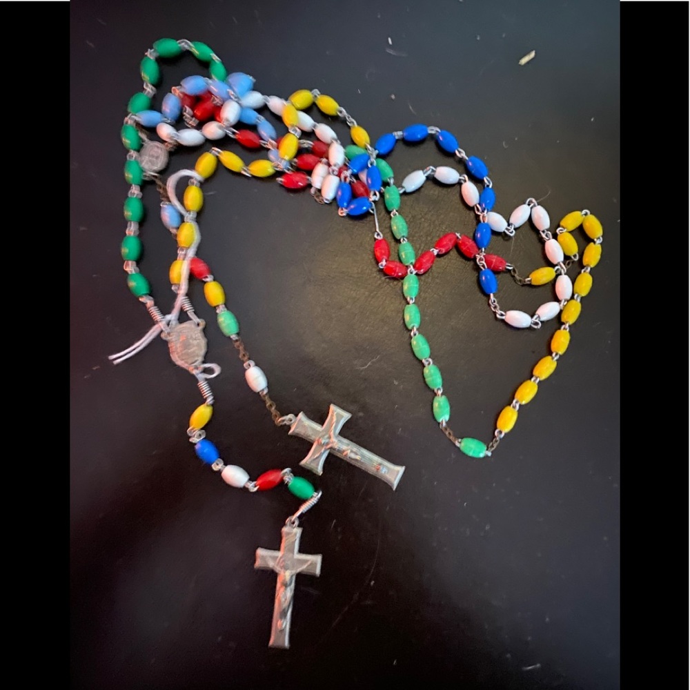 2 vintage rosary beads